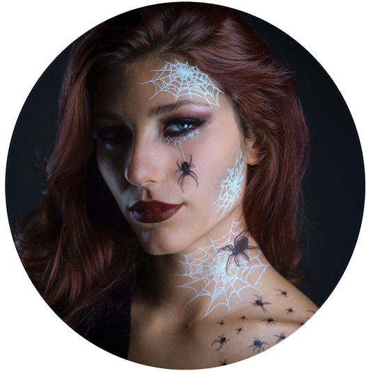 2 x Pretty Little Killers Temporary Tattoo Halloween Costume for Men and Women, Adult, Face Sticker