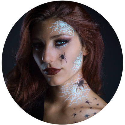 2 x Pretty Little Killers Temporary Tattoo Halloween Costume for Men and Women, Adult, Face Sticker